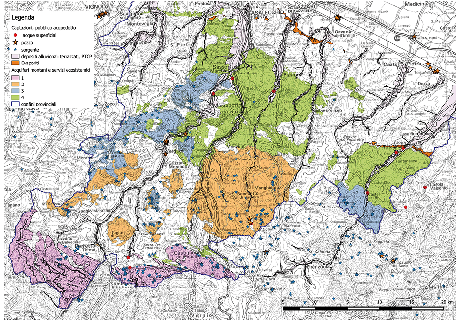 Classificazione degli acquiferi montani