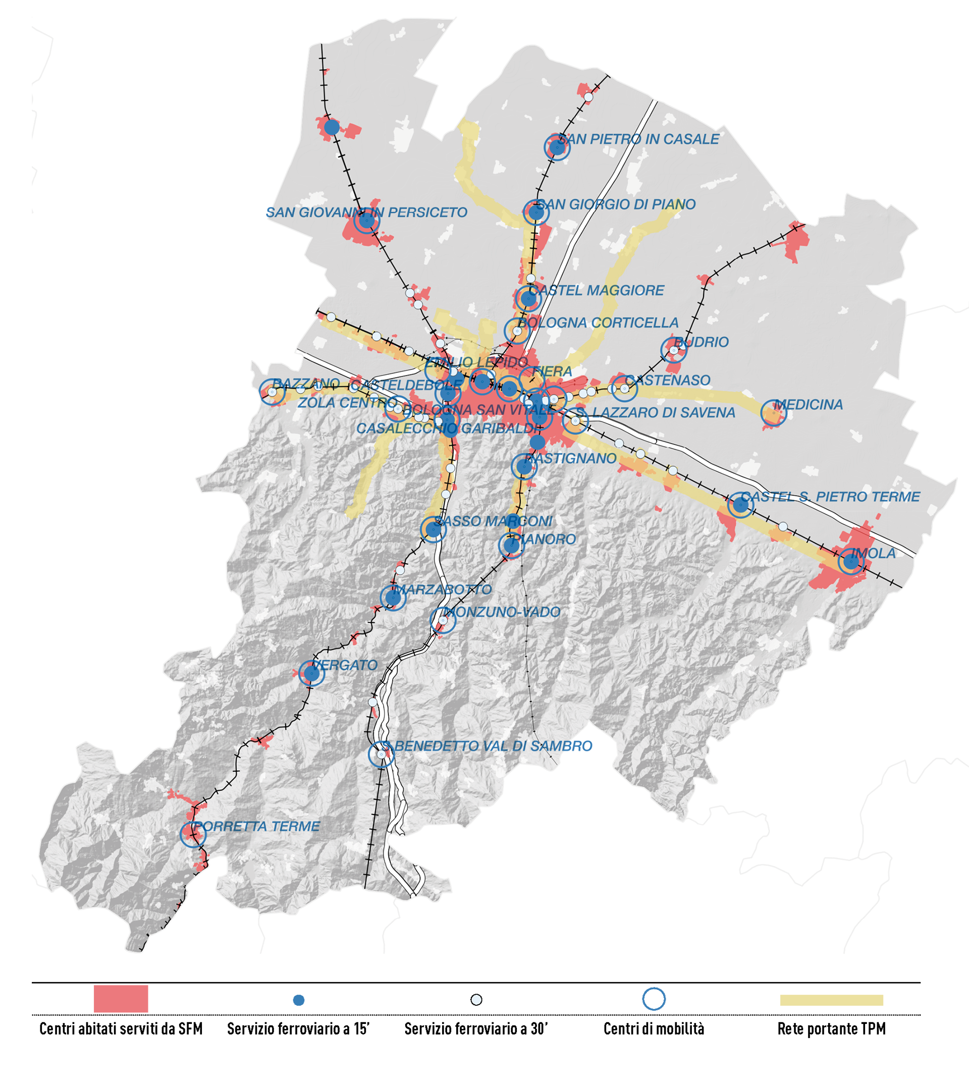 12.3 Accessibilità con il trasporto pubblico e Centri di mobilità 