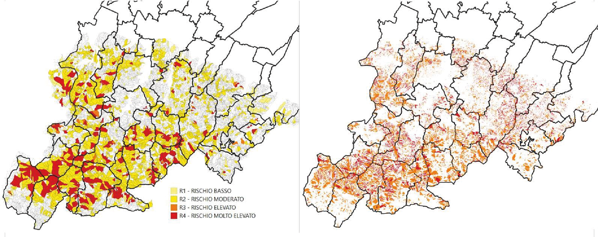 PAI Reno: Classificazione Unità Idrogeologiche Elementari (U.I.E:) Inventario del dissesto regionale - SGSS