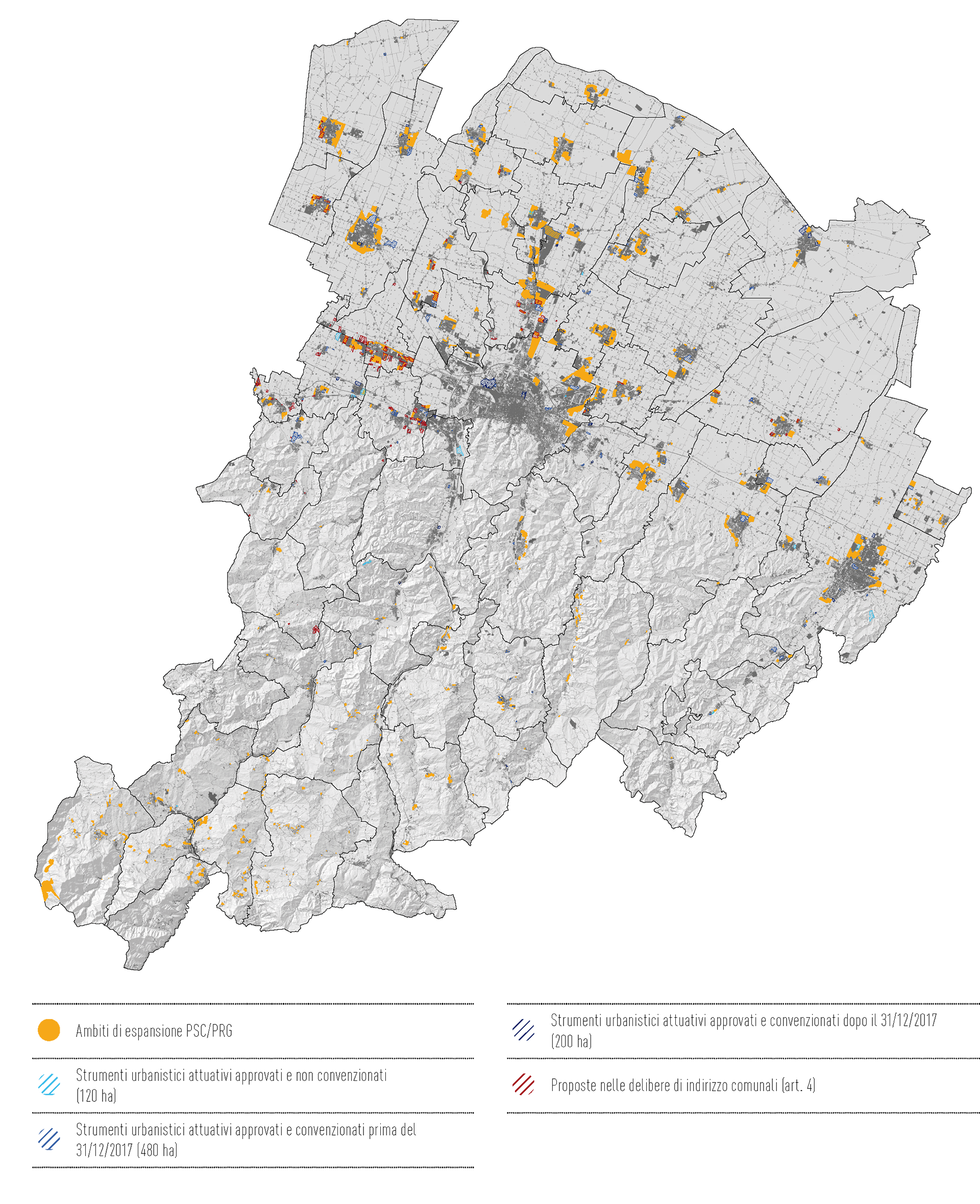 7.2 Gestione delle previsioni dei piani urbanistici comunali